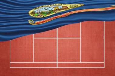 Clay Tenis Sahasında Idaho Bayrağı, Spor Sembolü