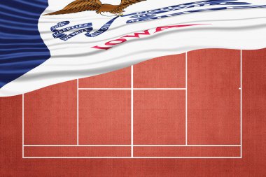 Clay Tenis Sahasında Iowa Bayrağı, Spor Sembolü