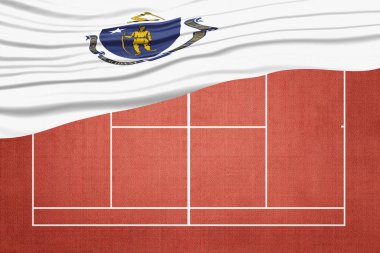 Clay Tenis Sahasında Massachusetts Bayrağı, Spor Sembolü
