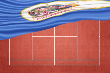 Clay Tenis Sahasında Minnesota Bayrağı, Spor Sembolü