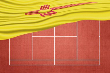Clay Tenis Sahasında New Mexico Bayrağı, Spor Sembolü