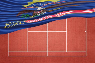 Clay Tenis Sahasında Kuzey Dakota Bayrağı, Spor Sembolü