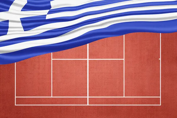 Yunanistan Clay Tenis Sahası ve Spor Sembolünde Bayrak