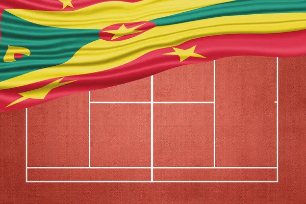 Clay Tenis Sahasında Grenada Bayrağı, Spor Sembolü