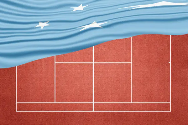 Clay Tenis Sahasında Mikronezya Bayrağı, Spor Sembolü