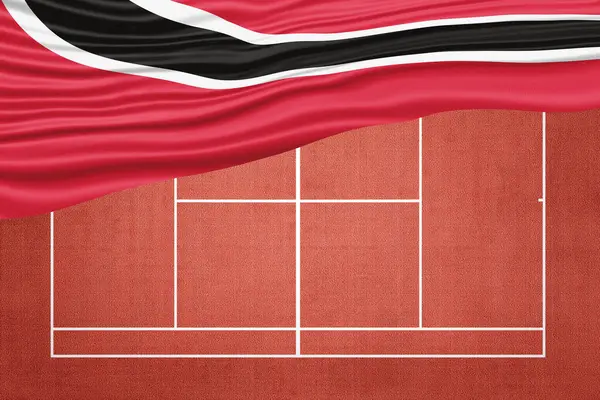 Trinidad ve Tobago Bayrağı Clay Tenis Sahasında, Spor Sembolü