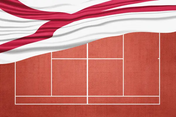 Clay Tenis Sahasında Alabama Bayrağı, Spor Sembolü