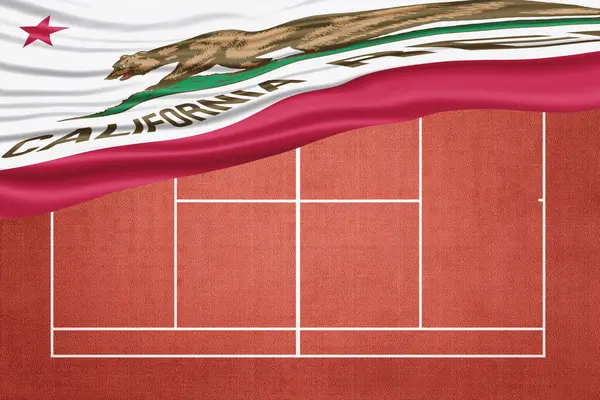 Clay Tenis Sahasında Kaliforniya Bayrağı, Spor Sembolü