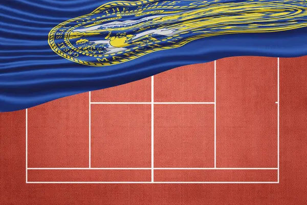 Clay Tenis Sahasında Nebraska Bayrağı, Spor Sembolü