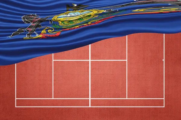 Pennsylvania Bayrağı Clay Tenis Sahasında, Spor Sembolü