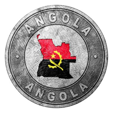 Haritalı Angola Bayrak Düğmesi, Bozuk Para Biçimi