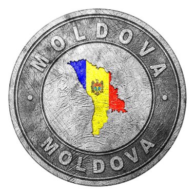 Harita, Bozuk Para Biçimli Moldova Bayrak Düğmesi