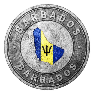 Haritalı Barbados Bayrak Düğmesi, Bozuk Para Biçimi