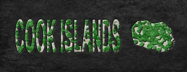 Cook Adaları 'nın Haritası Yeniden Ormanlama Yeşil Gündem, İklim Mesajı