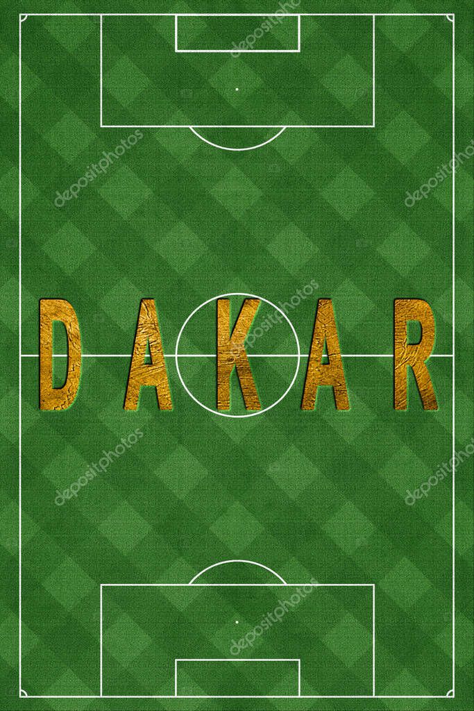 Dakar Tourism and travel, white background