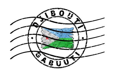 Cibuti Pasaport Damgası Bayrak Seyahat Belgesi Sembolü