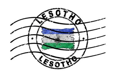 Lesotho Pasaport Damgası Bayrak Seyahat Belgesi Sembolü