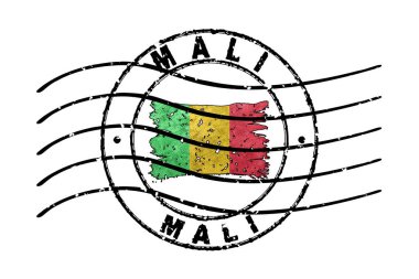 Mali Pasaport Damgası Bayrak Seyahat Belgesi Sembolü