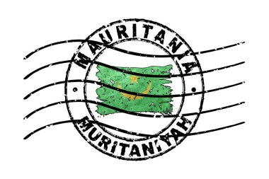 Moritanya Pasaportu Bayrak Seyahat Belgesi Sembolü