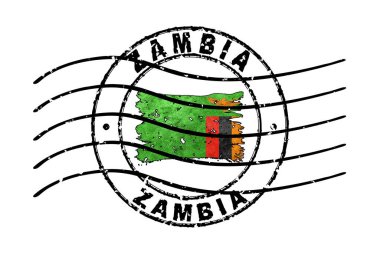 Zambiya Pasaportu Bayrak Seyahat Belgesi Sembolü