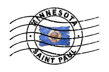 Minnesota Pasaport Damgası Bayrak Seyahat Belgesi Sembolü