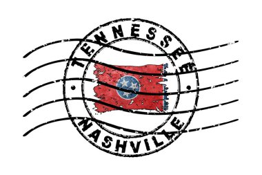 Tennessee Pasaport Damgası Bayrak Seyahat Belgesi Sembolü