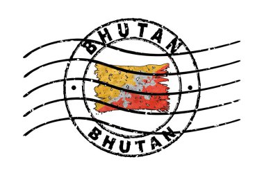 Butan Pasaportu Damgası Bayrak Seyahat Belgesi Sembolü