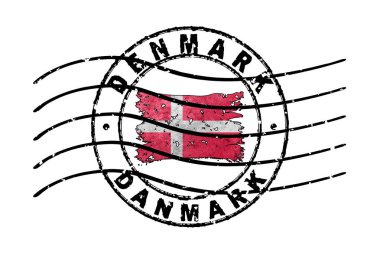 Danimarka Pasaport Damgası Bayrak Seyahat Belgesi Sembolü