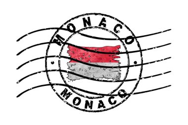 Monaco Pasaport Damgası Bayrak Seyahat Belgesi Sembolü