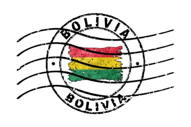 Bolivya Pasaportu Damgası Bayrak Seyahat Belgesi Sembolü