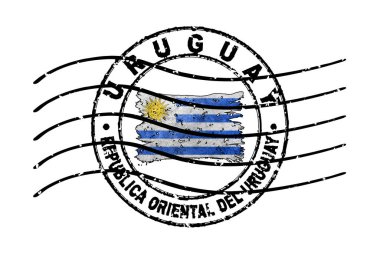 Uruguay Pasaport Damgası Bayrak Seyahat Belgesi Sembolü