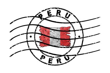Peru Pasaport Damgası Bayrak Seyahat Belgesi Sembolü