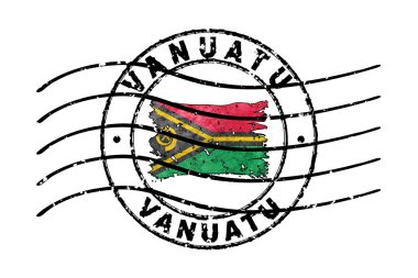 Vanuatu Pasaport Damgası Bayrak Seyahat Belgesi Sembolü