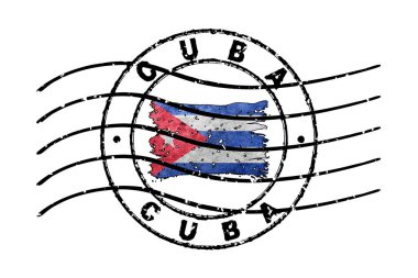 Küba Pasaportu Damgası Bayrak Seyahat Belgesi Sembolü