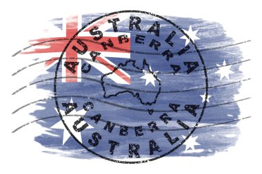 Avustralya Canberra Yuvarlak Mühür Harita Tasarımı