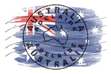 Australia Adelaide Round Seal Map Design
