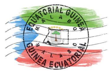 Ekvator Ginesi Malabo Yuvarlak Mühür Harita Tasarımı