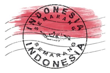 Endonezya Semarang Yuvarlak Mühür Harita Tasarımı