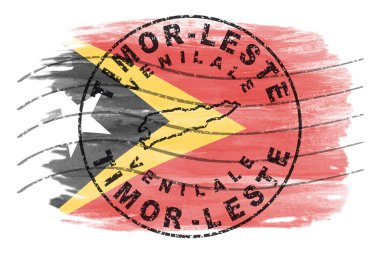 Doğu Timor Venilale Yuvarlak Mühür Harita Tasarımı