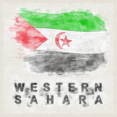 Batı Sahra Ulusal Renkleri Ülke Adı Arkaplanı