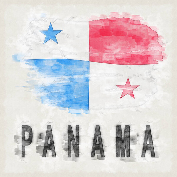 Национальные цвета Панамы с названием страны