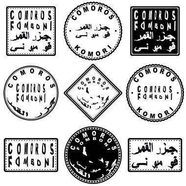 Komoros Fomboni Yuvarlak Mühür Harita Tasarımı