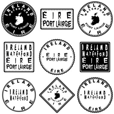 İrlanda Waterford Yuvarlak Mühür Haritası Tasarımı