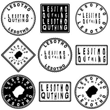 Lesotho Sorgulama Yuvarlak Mühür Harita Tasarımı