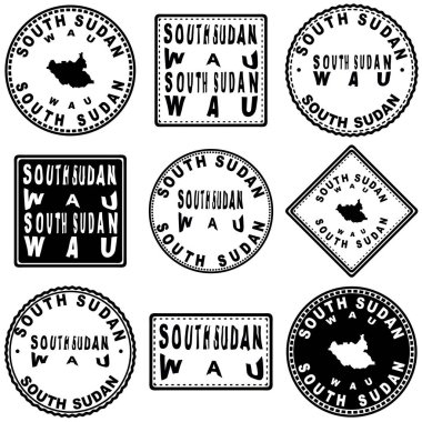Güney Sudan Wau Yuvarlak Mühür Harita Tasarımı