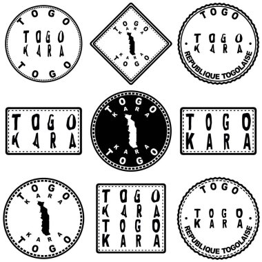 Togo Kara Yuvarlak Mühür Harita Tasarımı