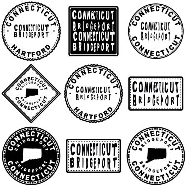 Connecticut Bridgeport Yuvarlak Harita Tasarımı