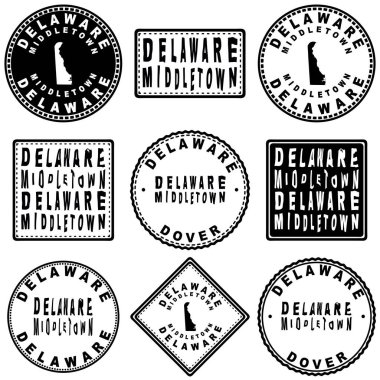 Delaware Middletown Yuvarlak Mühür Harita Tasarımı