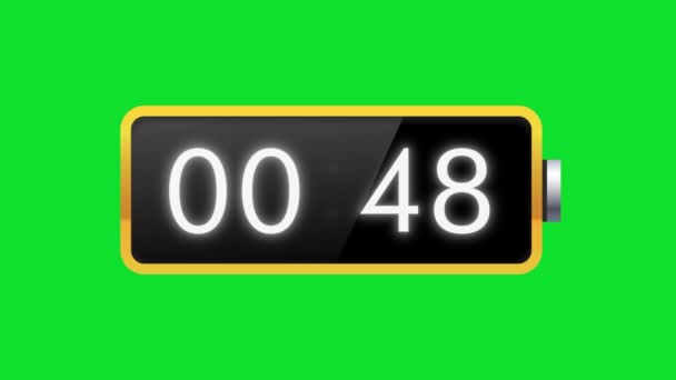 Minute Timer Countdown Animation Sekunden Vor Sekunde Modernes Flaches Design — Stockvideo