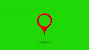 Haritadaki konumu gösteren konum pimi, harita için pimin GPS hareketi, konum haritasının animasyonu gps işaretleyici işaretleyicisi. 4K